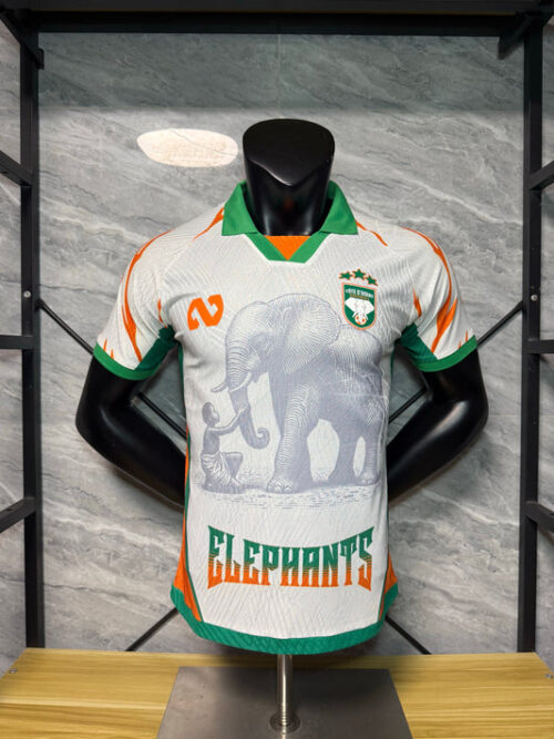Maillot Cote d'Ivoire Concept Blanc Elephant Version Joueur 2025/2026