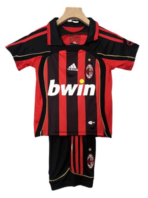 Enfant AC Milan Retro maillot domicile ensembles 2006-07
