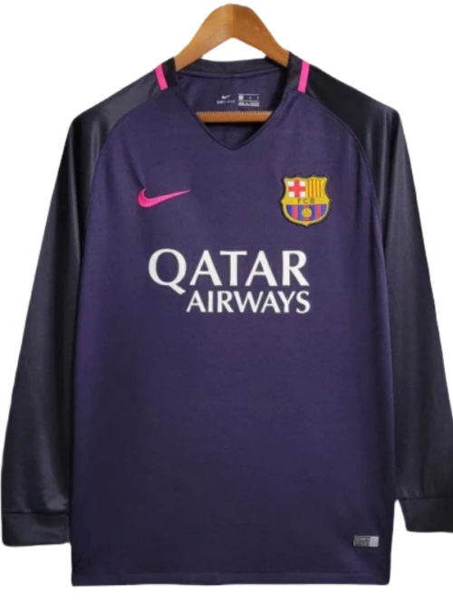 Barcelona Retro manches longues extérieur Football maillot 2015-16