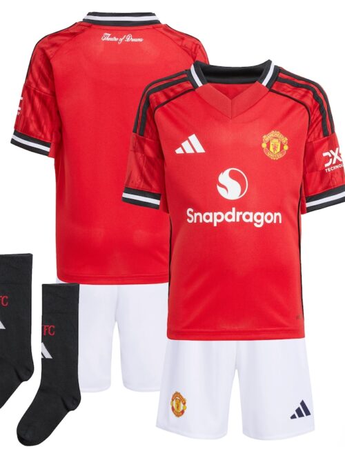 Enfant Manchester United domicile ensembles 25-26 (maillot+Shorts+Socks)