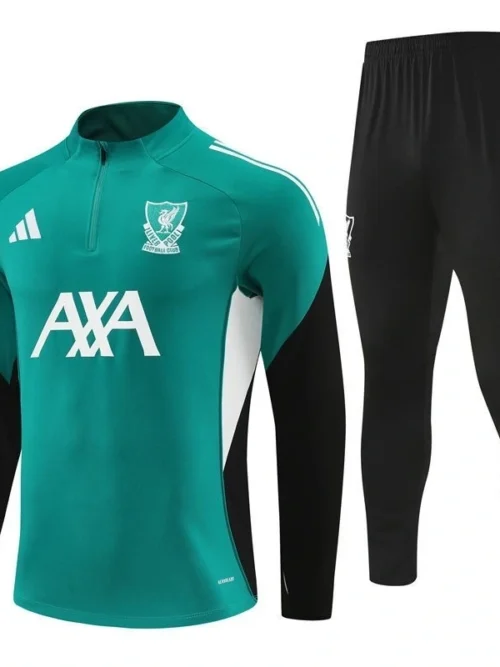 Liverpool ensemble d'entraînement (sweatmaillot+Pants) Green 2025-26