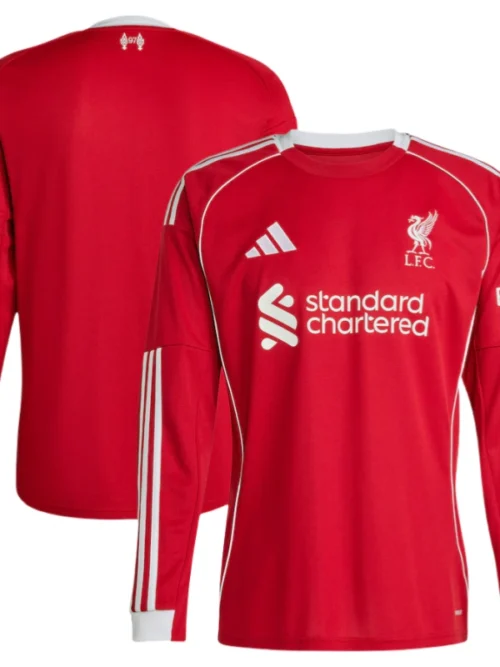 Liverpool domicile manches longues maillot 25-26 version fan
