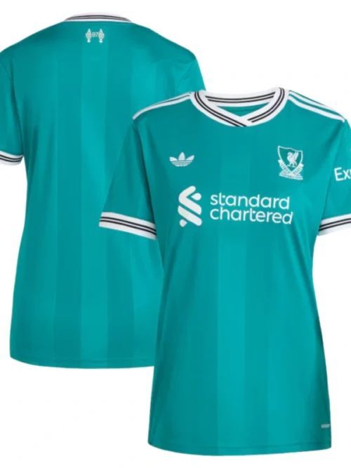 Liverpool third extérieur green maillot version fan 2025-26 femme