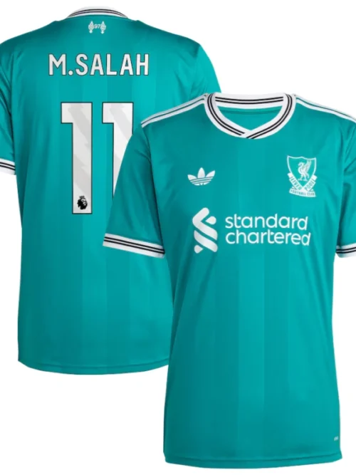 Liverpool third extérieur green maillot 2025-26 version fan
