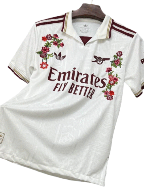 Arsenal third maillot embroidery flowers maillot version joueur 25-26