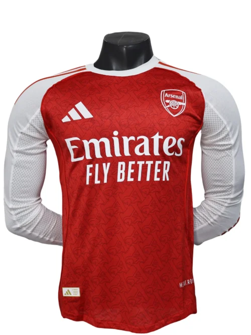 Arsenal manches longues maillot domicile maillot 2025-26 version joueur