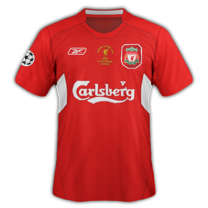 Liverpool Retro maillot UCL Final domicile maillot 2005