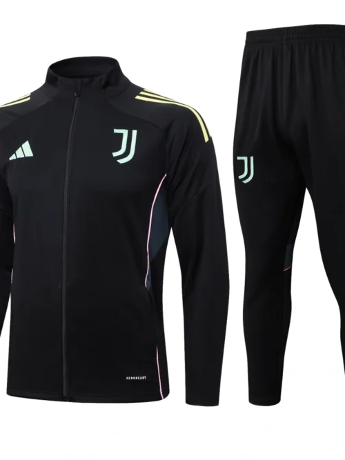 Juventus ensemble d'entraînement (jacket+Pants) Black 2025-26