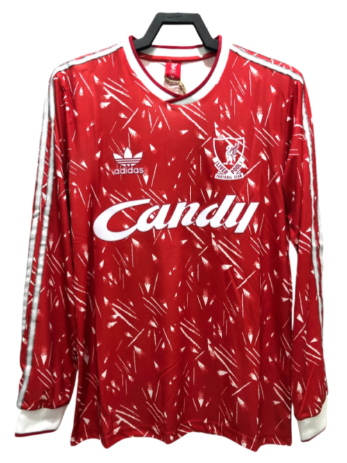 Liverpool Retro manches longues domicile Football maillot 1989/1991