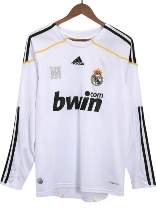 Real Madrid Retro domicile maillot manches longues maillot 2009-10