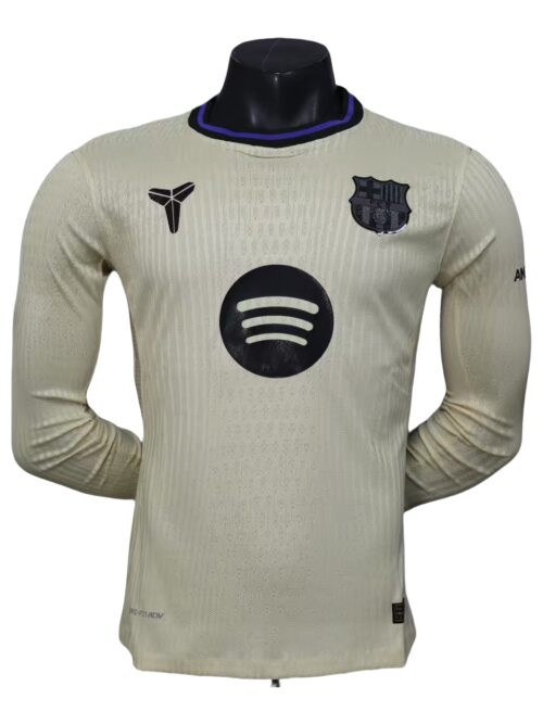 Barcelona extérieur manches longuess maillot version joueur 2025-26