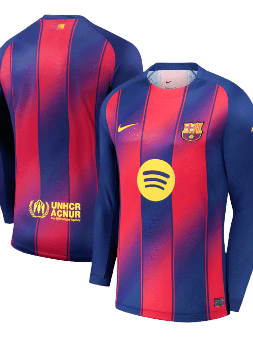 Barcelona maillot manches longues maillot domicile version joueur 2025-26