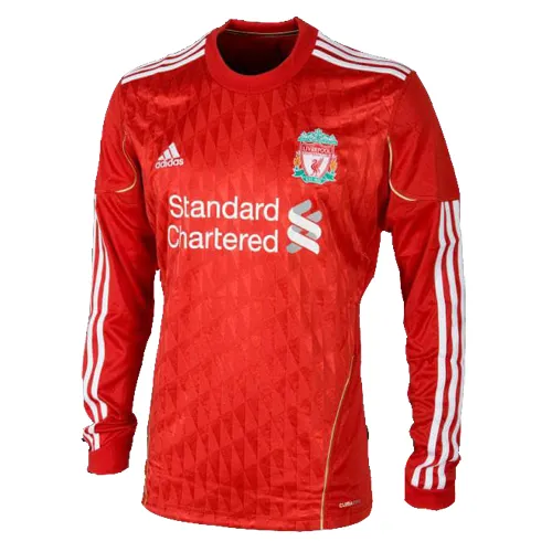 Liverpool Retro manches longues maillot domicile 2011-12