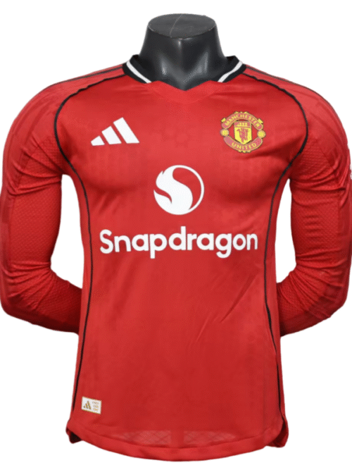 Manchester United domicile maillot maillot version joueur manches longues 25-26