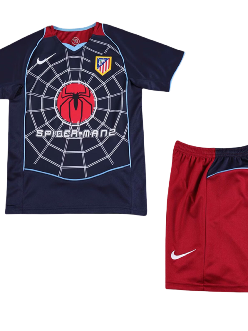 Atletico Madrid extérieur Retro enfant ensembles Youth Apparels maillot 04-05