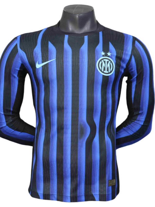 Inter Milan domicile maillot maillot manches longues version joueur 25-26