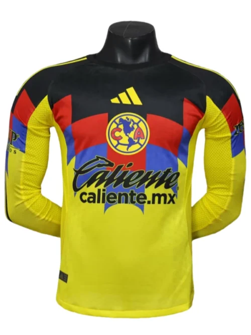 Club America domicile manches longuess maillot 2025-26 version joueur
