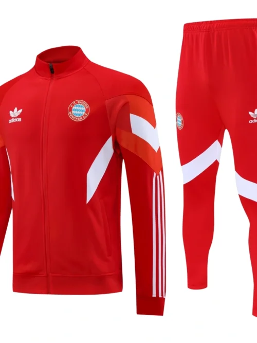 Bayern Munich ensemble d'entraînement (jacket+Pants) Red 2025-26