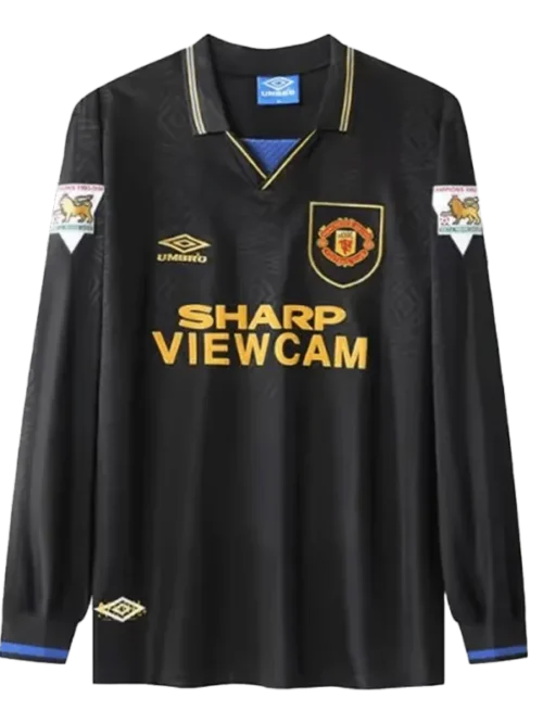 Manchester United Retro manches longues extérieur maillot 1993-95