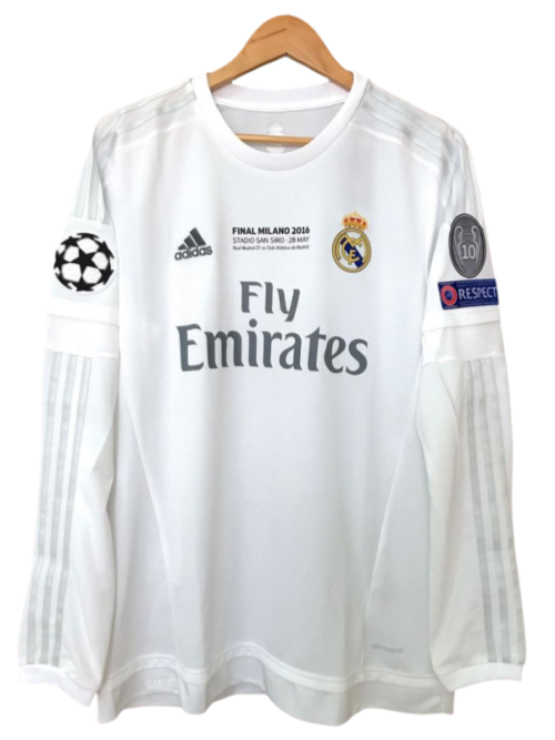 Real Madrid domicile maillot Retro maillot manches longues 15-16