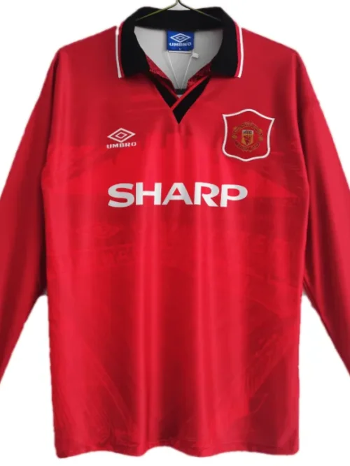 Manchester United Retro manches longues maillot domicile 1994-96