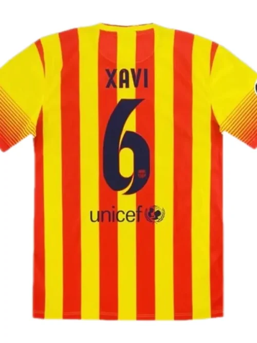 Barcelona XAVI #6 Retro maillot extérieur 2013-14