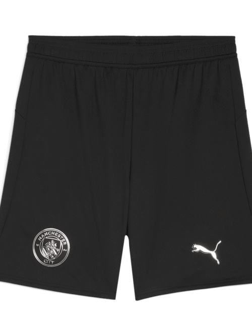 Manchester city soccer short personnalisable extérieur fans+version joueur saison 2025-26