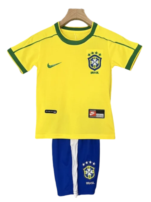 Enfant Brazil World Cup domicile Retro ensembles 1998
