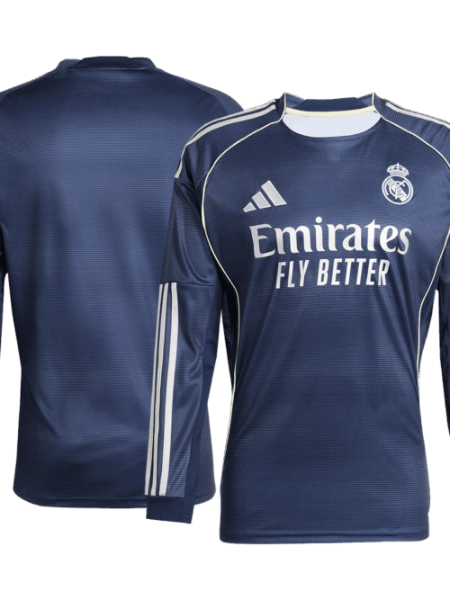 Real Madrid manches longues maillot extérieur maillot 2025-26
