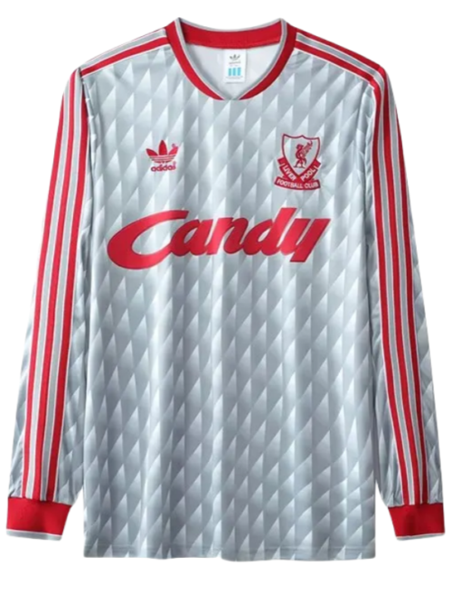 Liverpool Retro manches longues maillot extérieur maillot 89-91