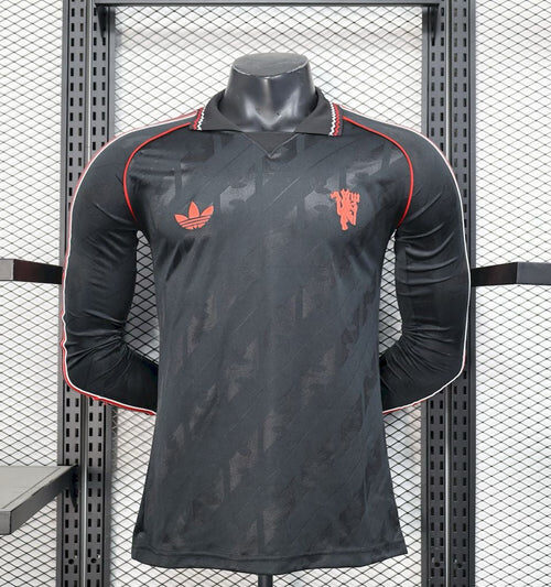 Manchester United Noir Manches Longues Version Joueur 2025/2026