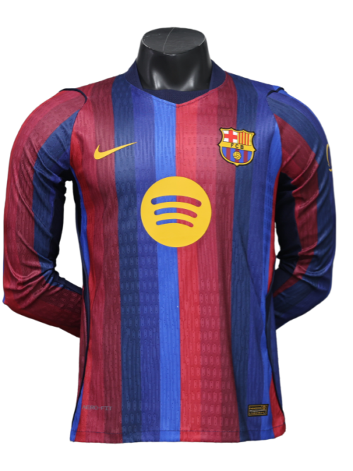 FC Barcelone Maillot Domicile Manches Longues 2026-27 – Version Joueur