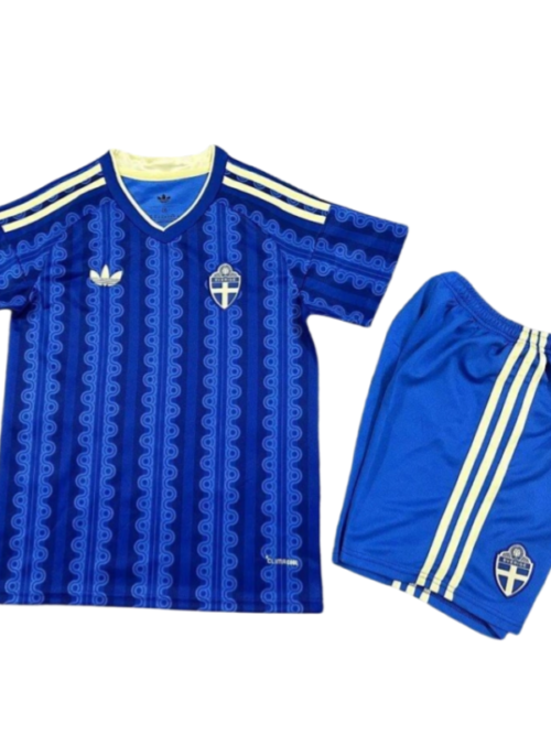 Suède Coupe du Monde 2026 Maillot Extérieur Enfant + Short – Version Fan
