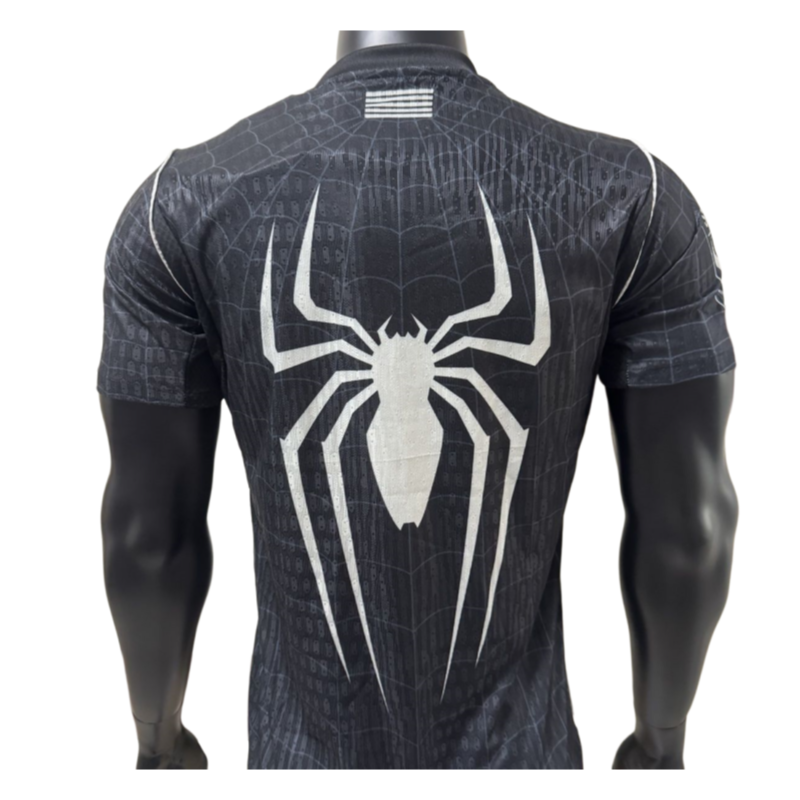 FC Barcelone Édition Spéciale Spider-Man Maillot Noir 2026-27 – Version Joueur – Image 2