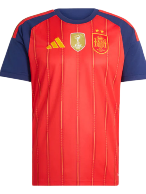 Espagne Coupe du Monde 2026 Édition Championne 2 Étoiles Maillot Domicile Manches Courtes – Version Fan