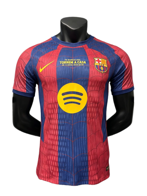 FC Barcelone Édition Spéciale Spider-Man Maillot 2026-27 – Version Joueur
