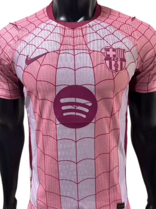 FC Barcelone Édition Spéciale Spider-Man Maillot Rose 2026-27 – Version Joueur