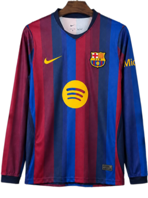 FC Barcelone Maillot Domicile Manches Longues 2026-27 – Version Fan