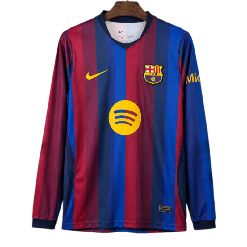 FC Barcelone Maillot Domicile Manches Longues 2026-27 – Version Fan